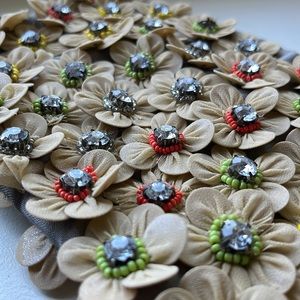 Anthropologie Flower Clutch / Soft Evening Bag - 2000s
